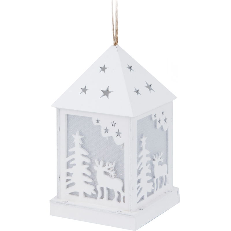 Drewniana zawieszka domek LED - zdjęcie 1