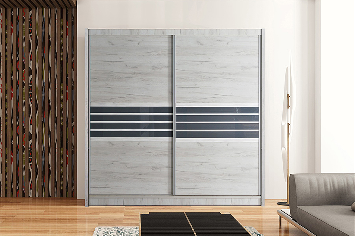 Szafa Strimler 203 cm Kraft biały - zdjęcie 1