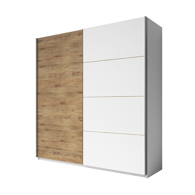 Szafa Stamlai z frontem dąb Beaufort i białym - zdjęcie 1
