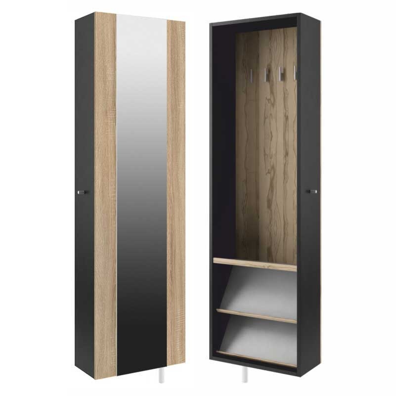 Szafa obrotowa Grafikus wąska z lustrem garderoba - zdjęcie 1