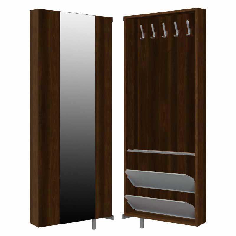 Szafa obrotowa Slim garderoba z lustrem orzech - zdjęcie 1
