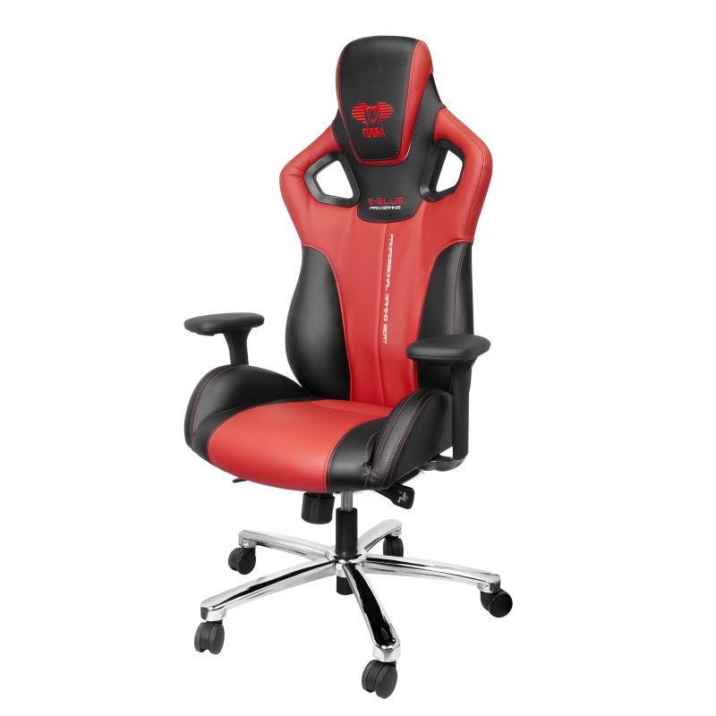 Fotel gamingowy E-Blue Cobra czarno-czerwony - zdjęcie 1