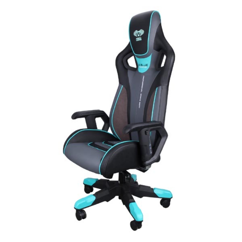 Fotel gamingowy E-Blue Cobra 3 czarno-niebieski - zdjęcie 1