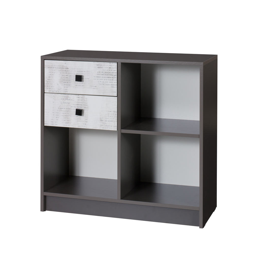 Regał Romilly niski z dwiema szufladami lewy - zdjęcie 1