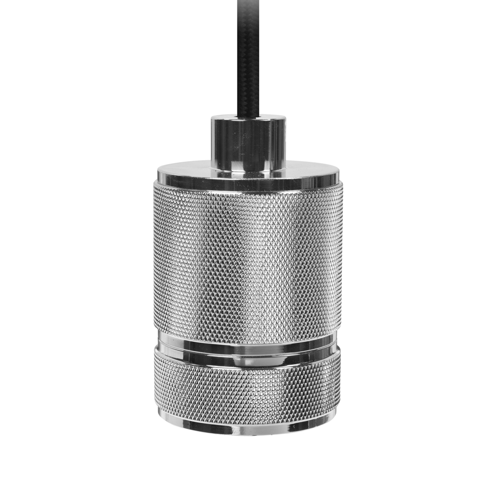 Lampa wisząca Arkada z fakturą srebrna - zdjęcie 1