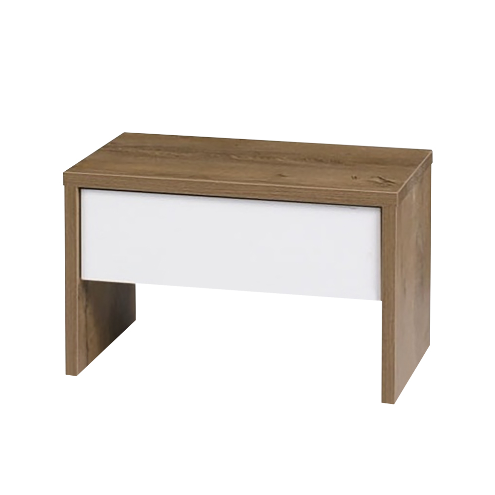 Szafka nocna Elmona Dąb riviera / Biały - zdjęcie 1