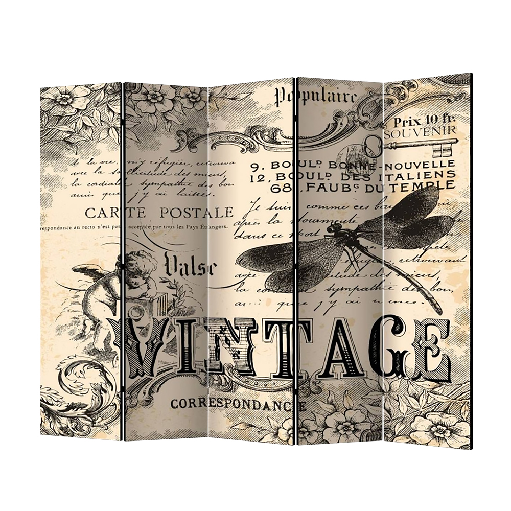 Parawan 5-częściowy - Vintage Correspondence   - zdjęcie 1