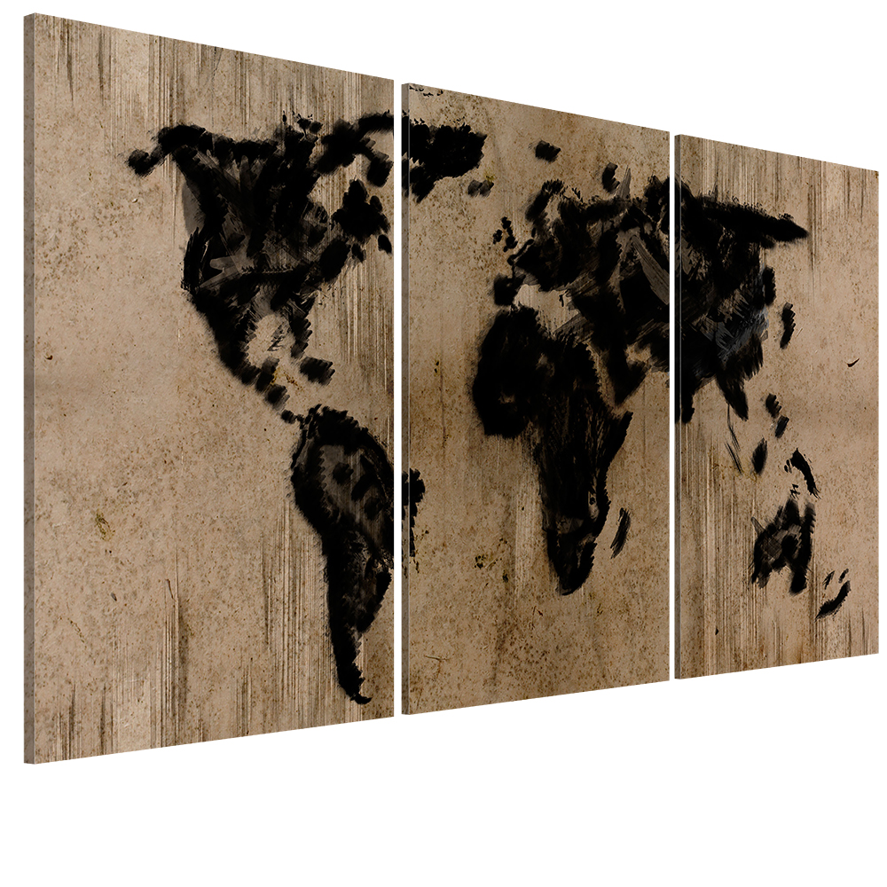 Obraz - Atramentowa mapa świata 120x60 cm - zdjęcie 1