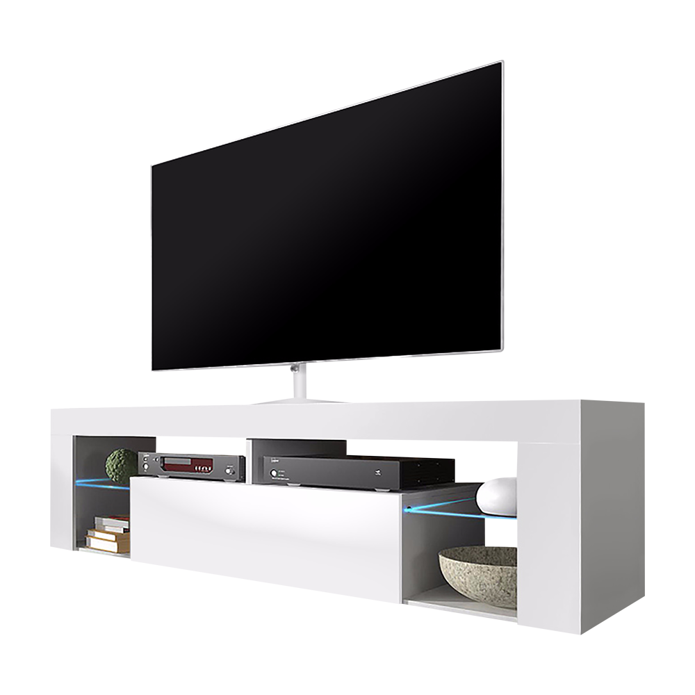 Szafka RTV Bianko 140 cm Biała 