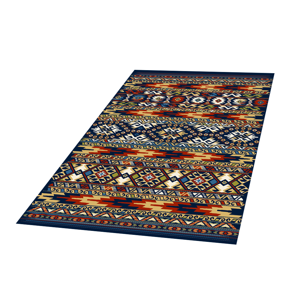 Dywan Basal Folk 1 granatowy - zdjęcie 1