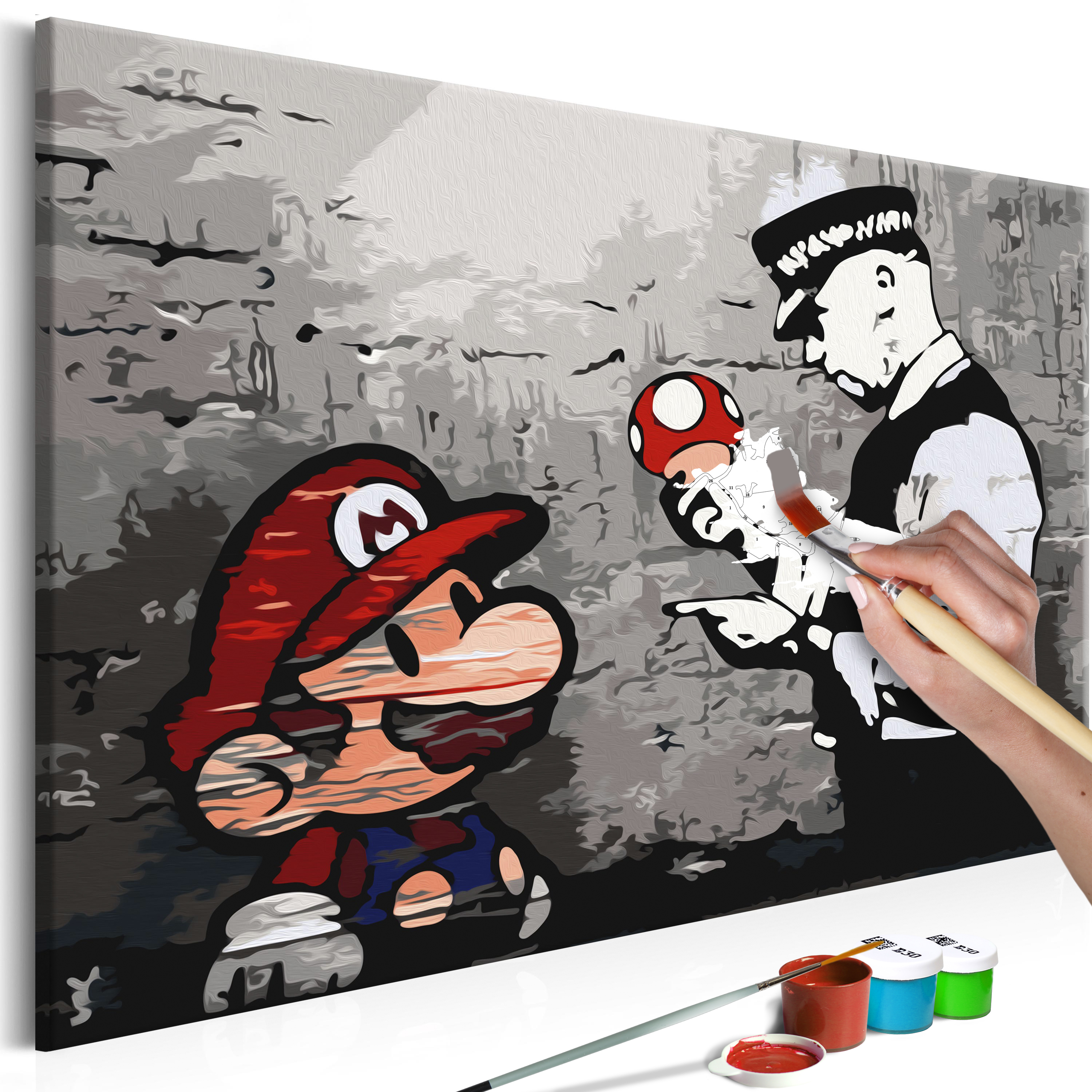 Obraz do samodzielnego malowania Mario (Banksy) - zdjęcie 1