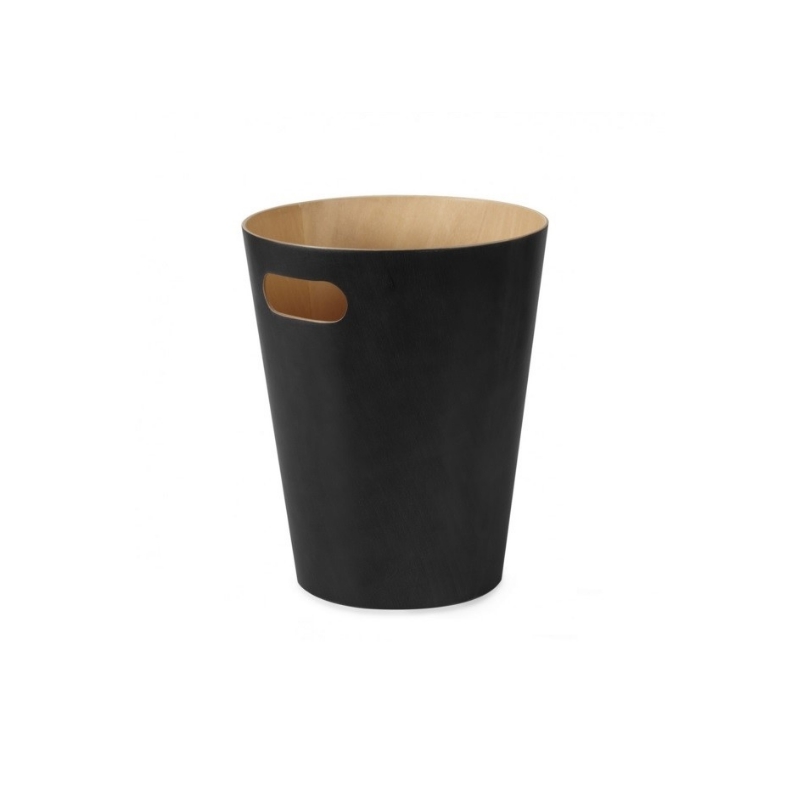 Kosz na śmieci Woodrow czarny - zdjęcie 1
