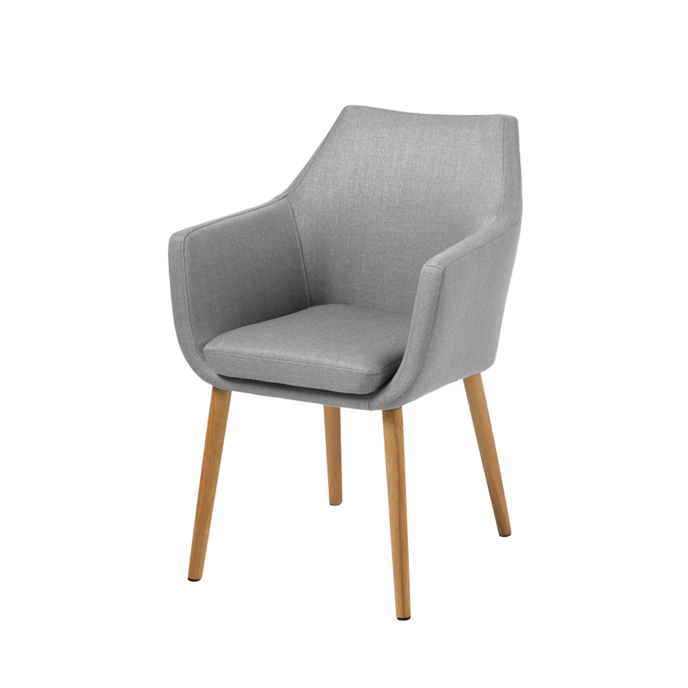 Krzesło tapicerowane Marcelio jasnoszare - zdjęcie 1