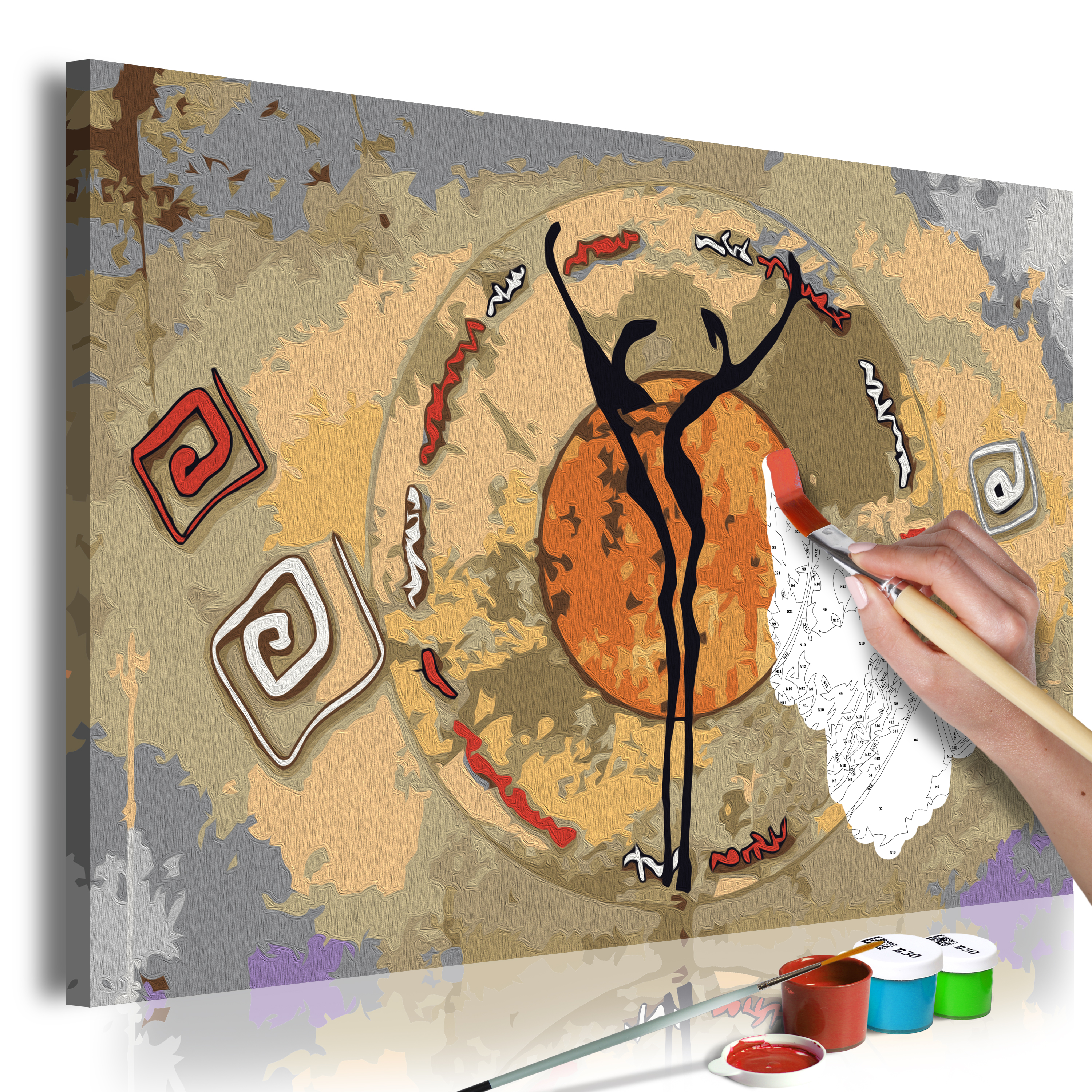 Obraz do samodzielnego malowania Afrykański taniec - zdjęcie 1