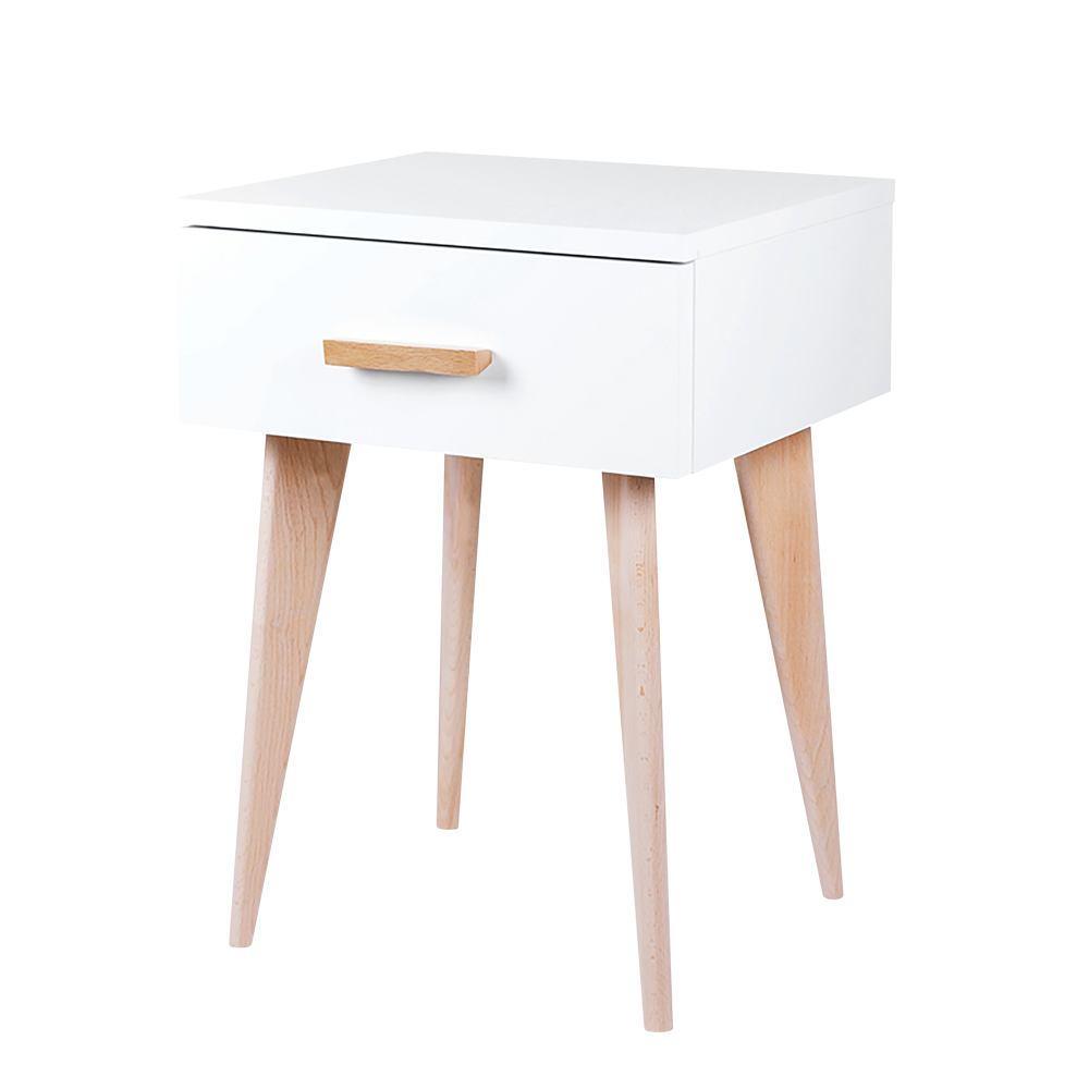 Szafka nocna Sycylia biała z szufladą - zdjęcie 1