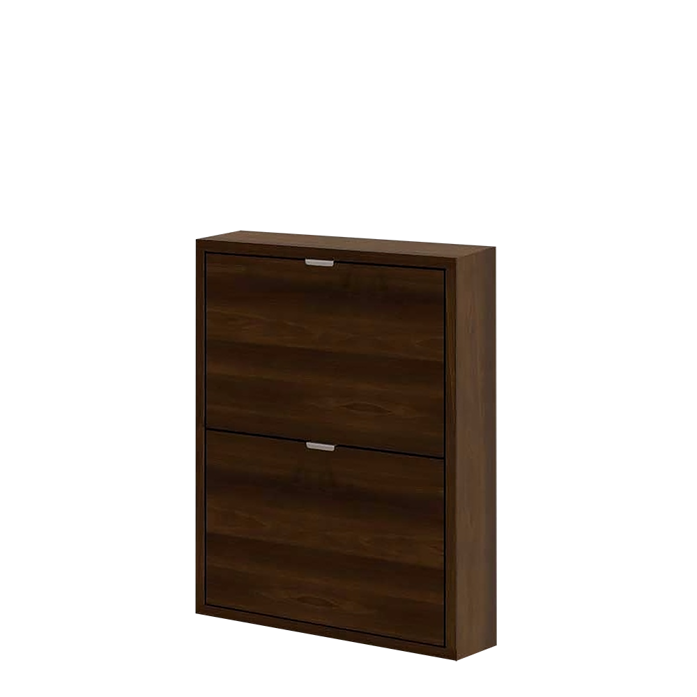 Szafka na buty Slim wąska dwie wnęki orzech - zdjęcie 1