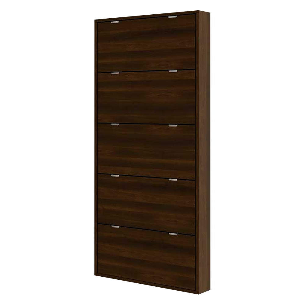 Szafka na buty Slim szeroka pięć wnęk orzech - zdjęcie 1