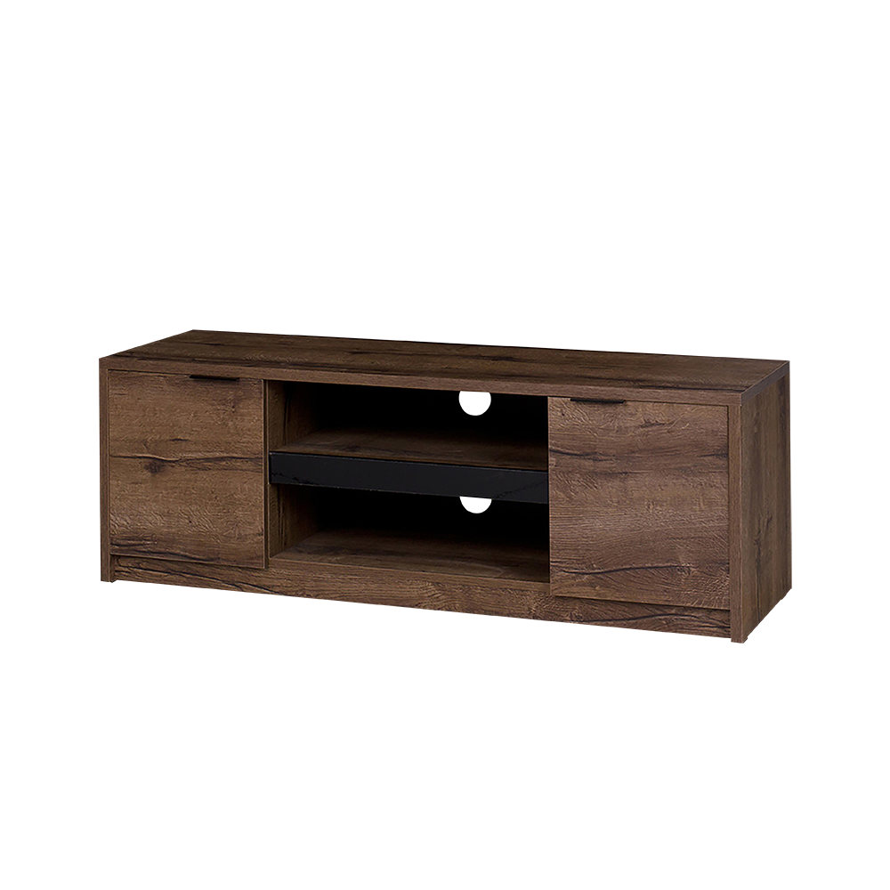 Szafka RTV Rikno dwudrzwiowa Dąb monastery / Czarny  - zdjęcie 1