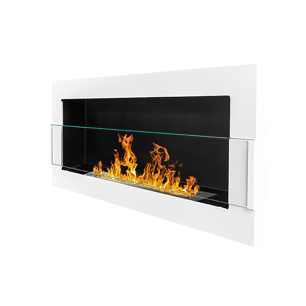 Biokominek Astralis 90x40 cm z certyfikatem TÜV Biały połysk - zdjęcie 1