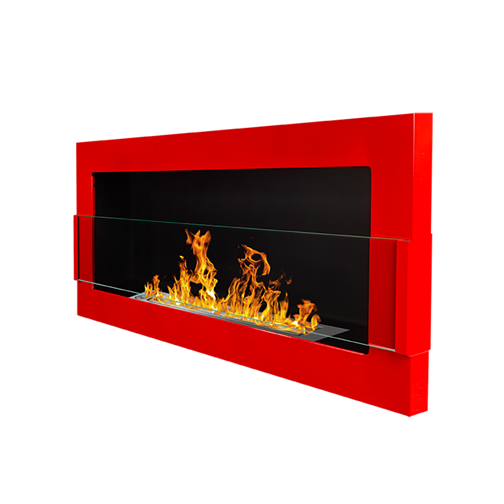 Biokominek Astralis 90x40 cm z certyfikatem TÜV Czerwony połysk - zdjęcie 1
