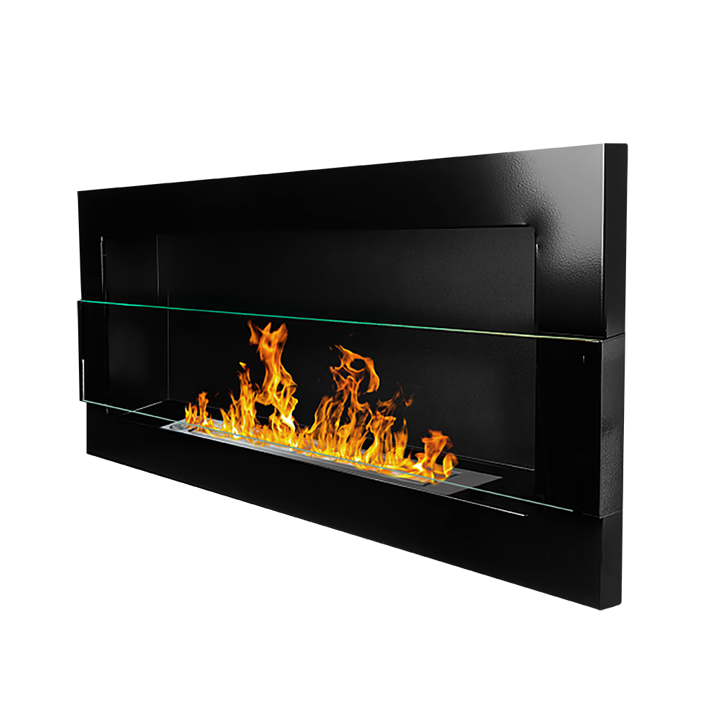Biokominek Astralis 90x40 cm z certyfikatem TÜV Czarny połysk - zdjęcie 1