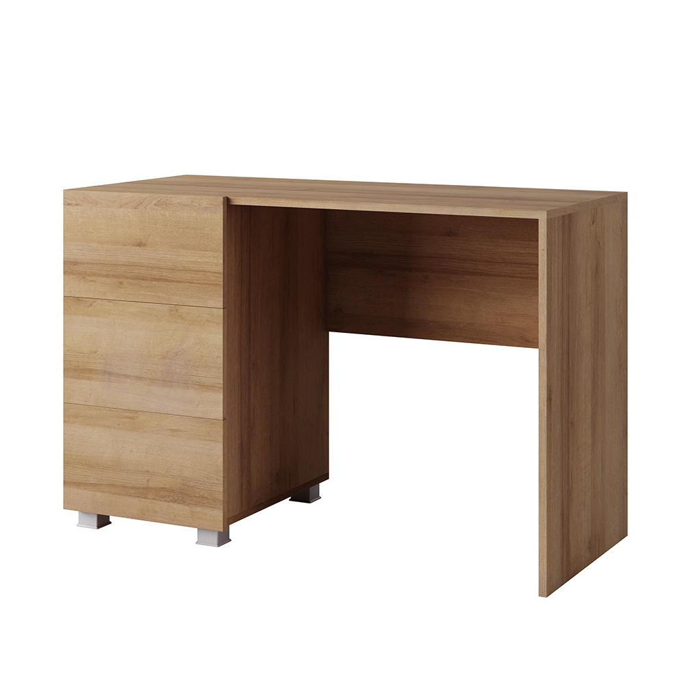 Biurko Kirdon 110x50 cm Dąb złoty - zdjęcie 1