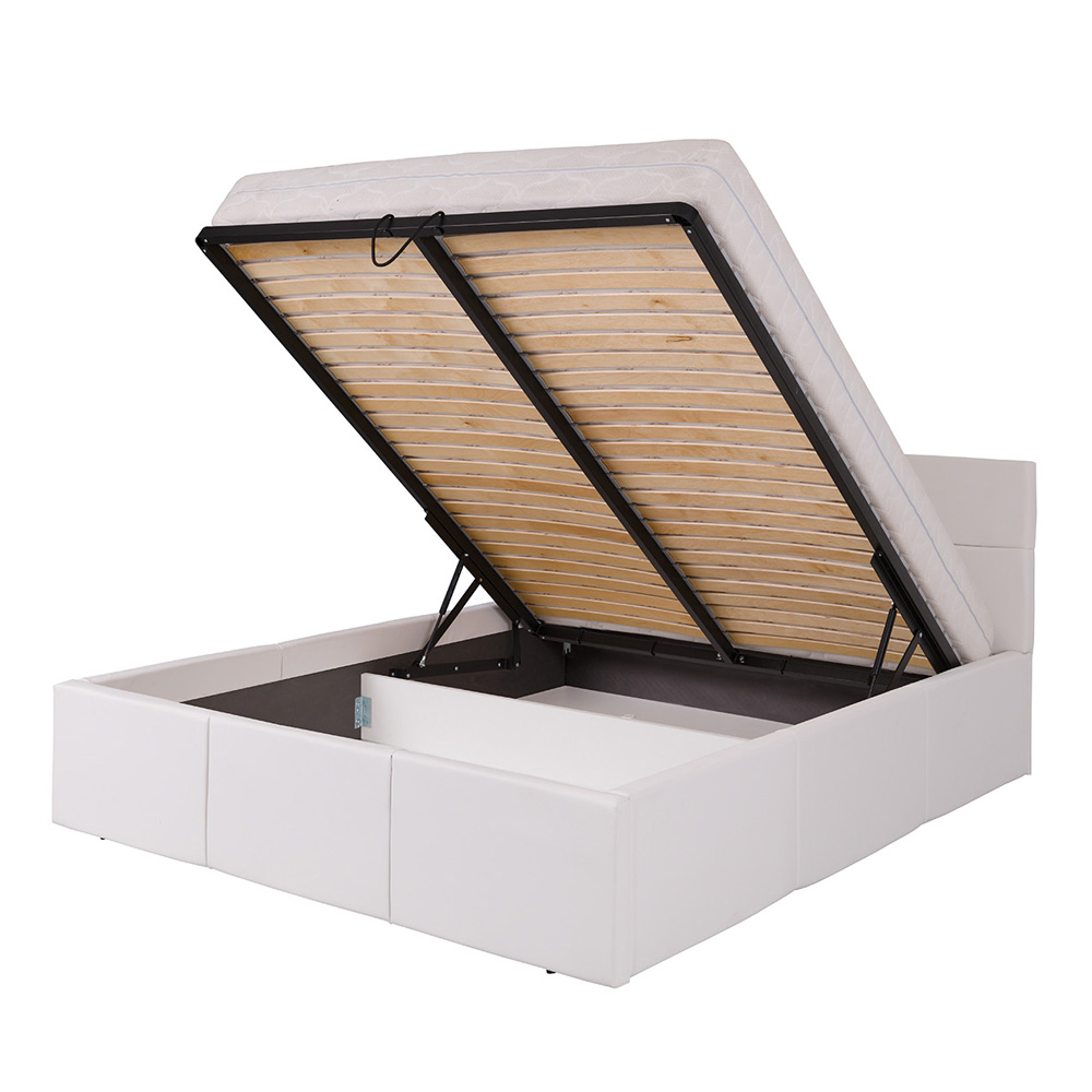 Łóżko tapicerowane Kirdon z pojemnikiem na pościel 160/200