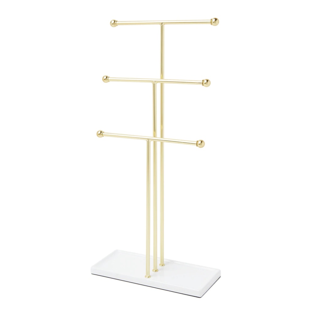 Stojak na biżuterię Trigem złoty - zdjęcie 1