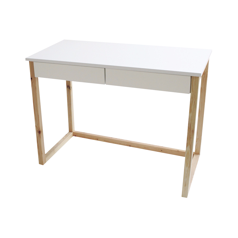 Biurko Skandynawia 100x50 cm z dwiema szufladami - zdjęcie 1