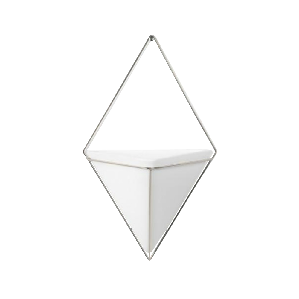 Doniczka ścienna Trigg srebrna - zdjęcie 1