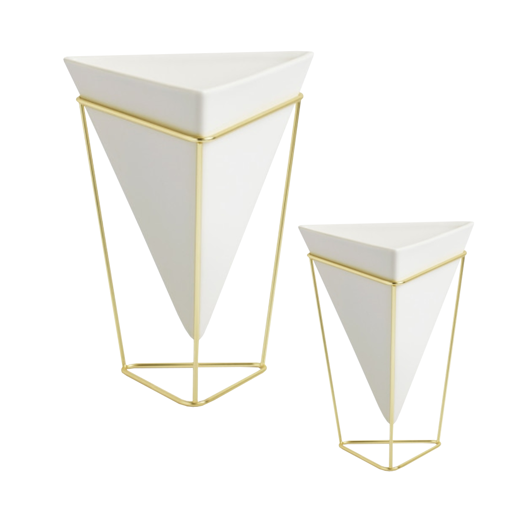 Zestaw doniczek Trigg złote - zdjęcie 1