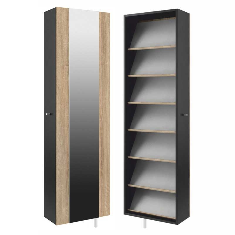 Szafa obrotowa Grafikus wąska z lustrem buciarka  - zdjęcie 1