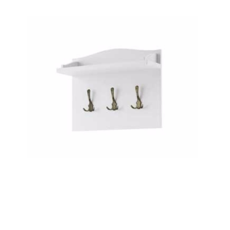 Wieszak na ścianę Hatysa krótki z półką drewnianą - zdjęcie 1