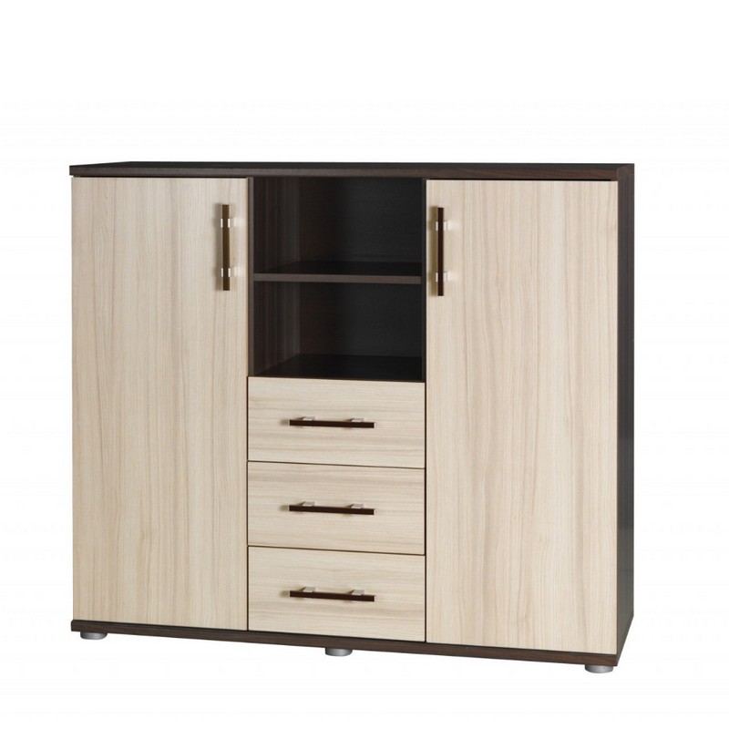 Komoda Martan dwudrzwiowa z trzema szufladami - zdjęcie 1