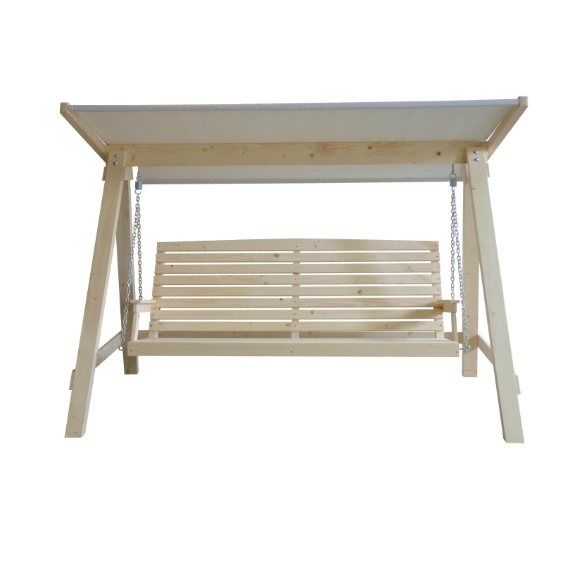 Huśtawka TrauWood 4 osobowa z zadaszeniem - zdjęcie 1