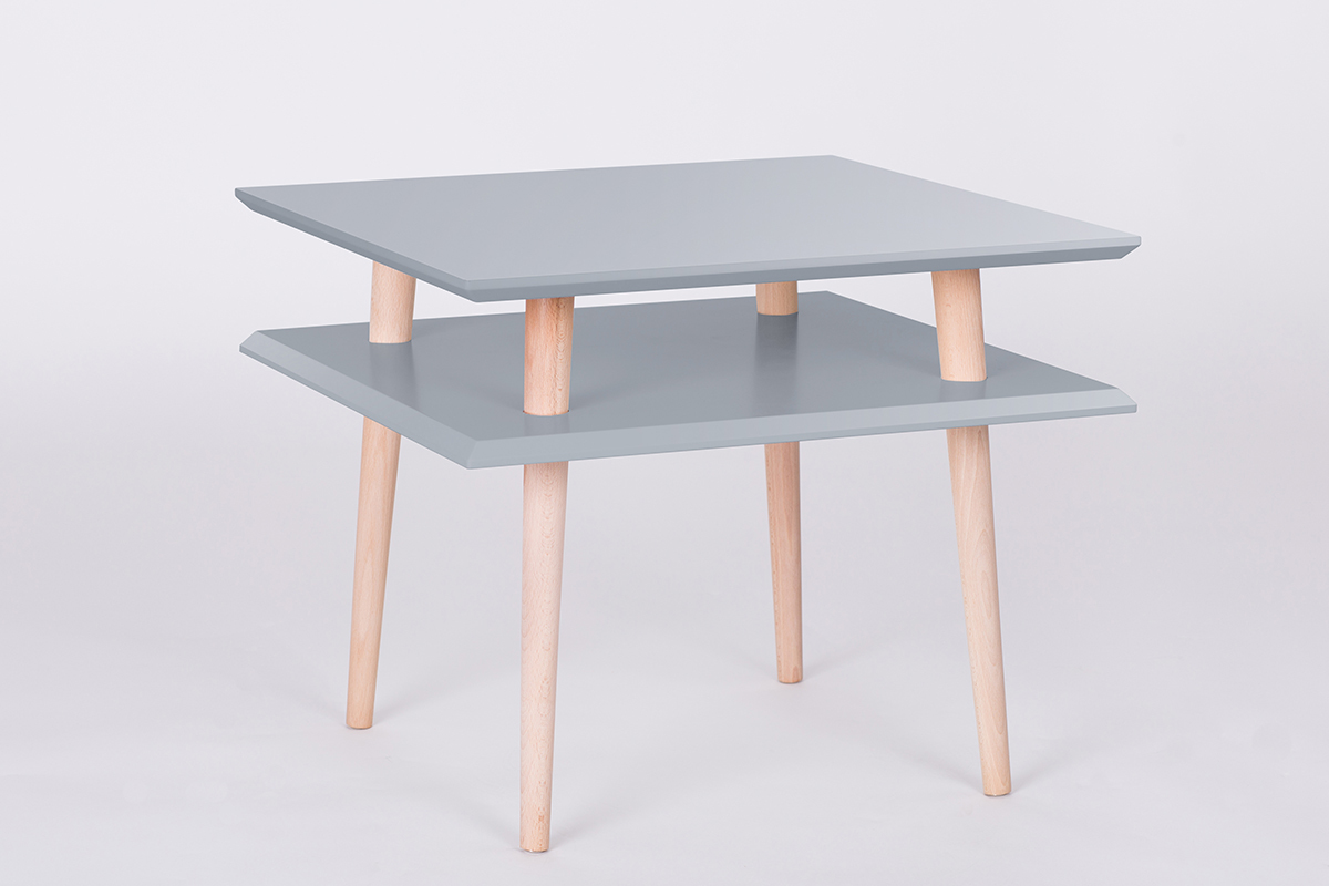 Stolik Square kwadratowy 55x55 cm średni Ciemnoszary - zdjęcie 6