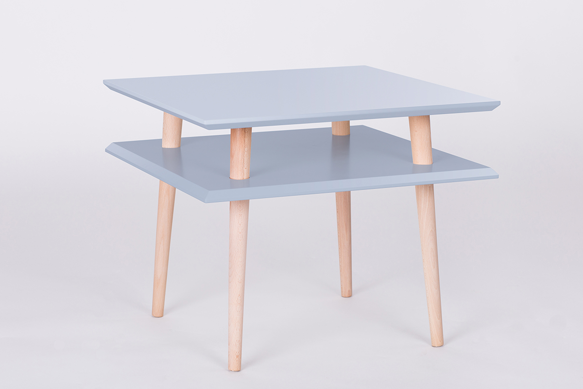 Stolik Square kwadratowy 55x55 cm średni Jasnoszary - zdjęcie 8