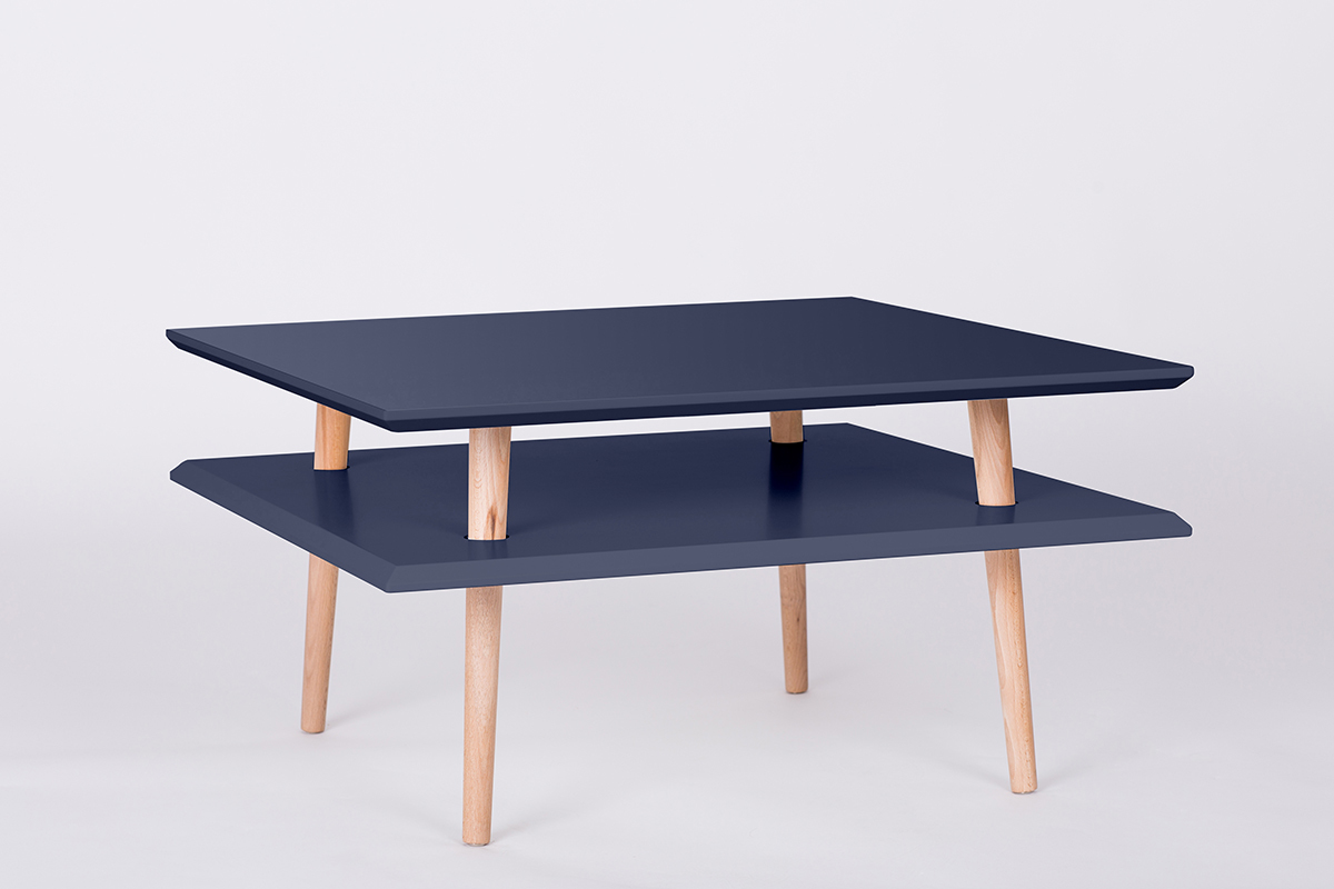 Stolik Square kwadratowy 68x68 cm niski Grafitowy - zdjęcie 1