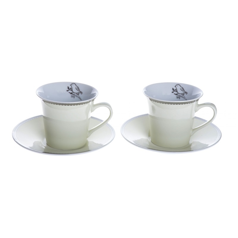 Komplet filiżanek Nightingale x2 beż - zdjęcie 1