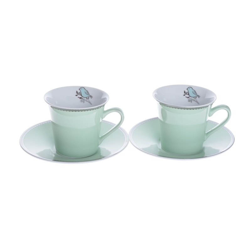 Komplet filiżanek Nightingale x2 zieleń - zdjęcie 1