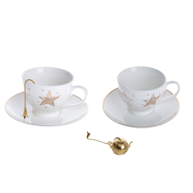 Komplet filiżanek z zaparzaczem Stars x2 - zdjęcie 1