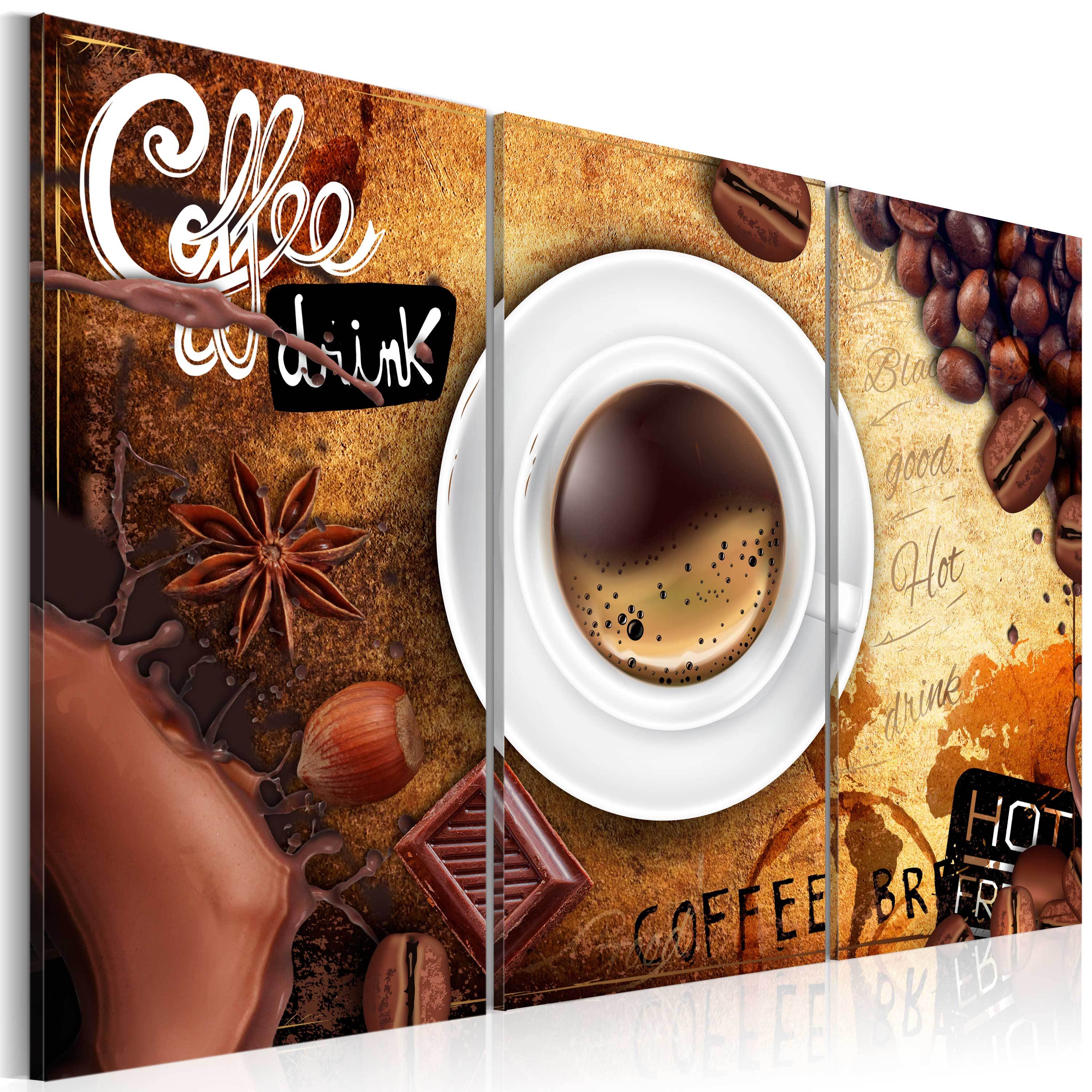 Cup Of Coffee 3 Piece Canvas Print 60x40 cm - zdjęcie 1