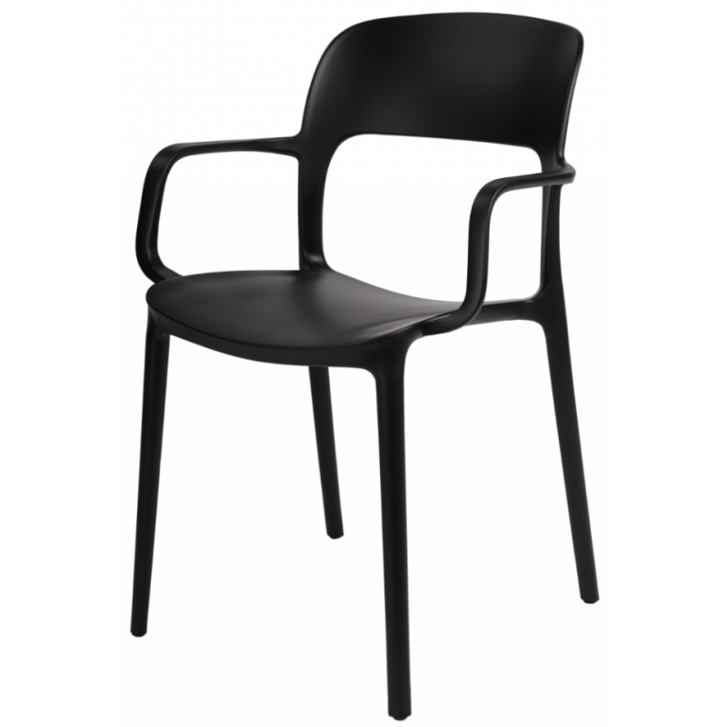 Krzesło z podłokietnikami Ferjes czarne