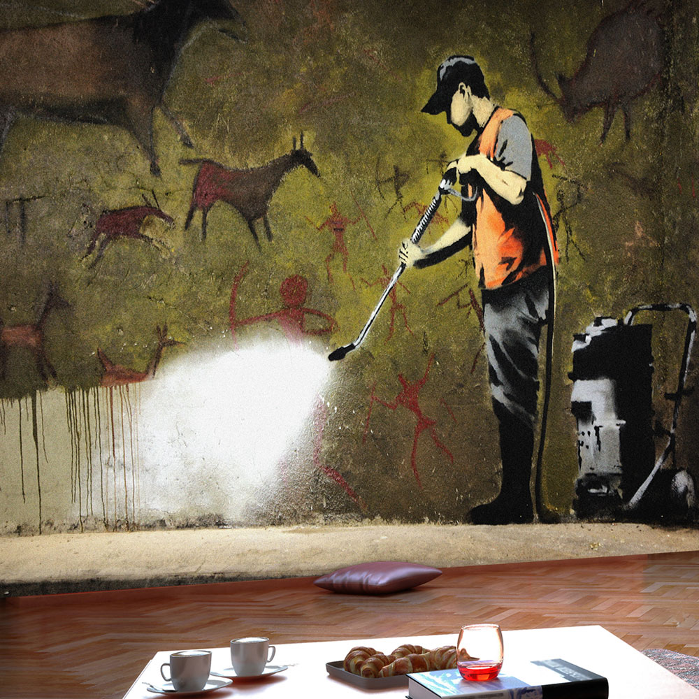 Fototapeta Banksy Cave Painting - zdjęcie 1