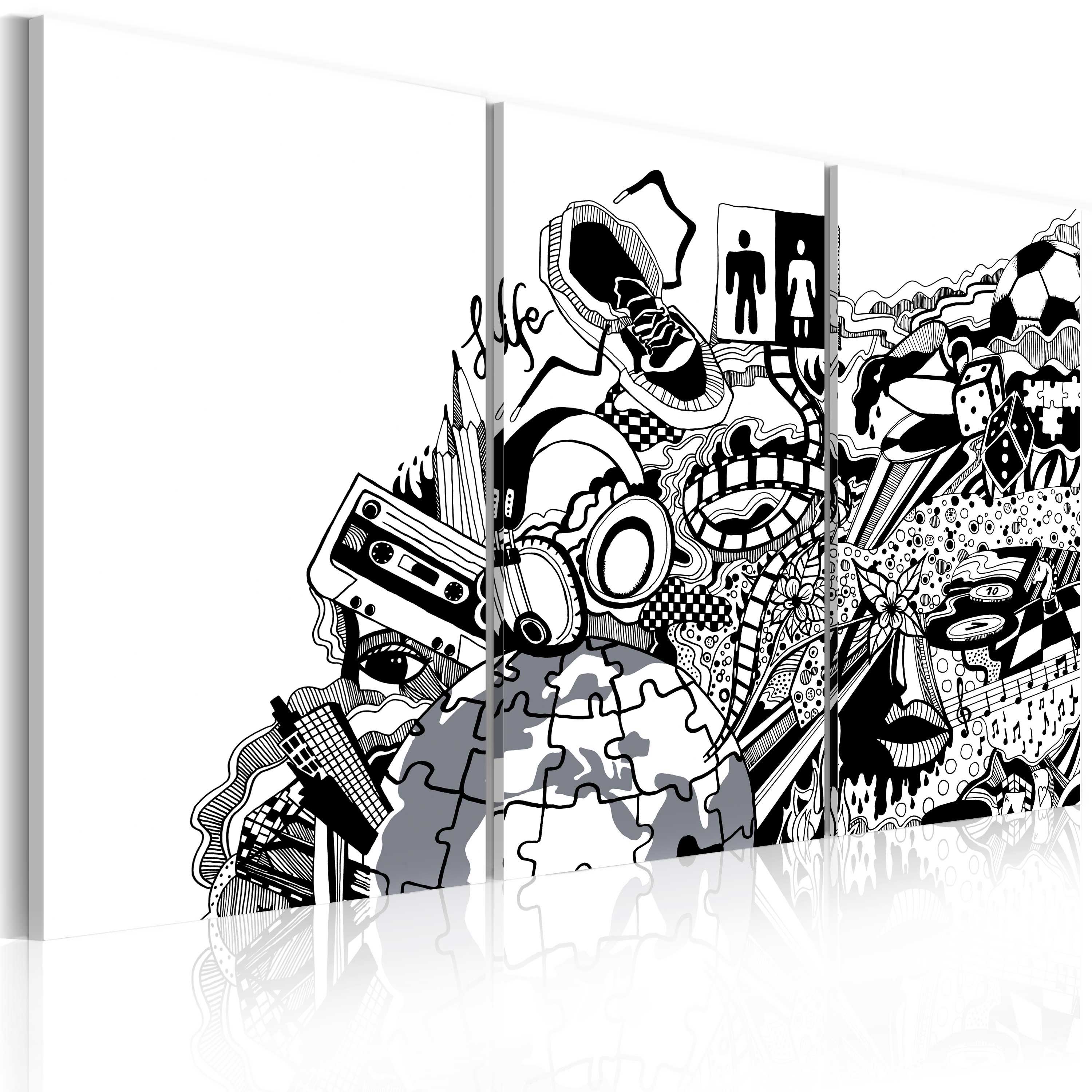 Obraz - artistic mess tryptyk 60x40 cm - zdjęcie 1