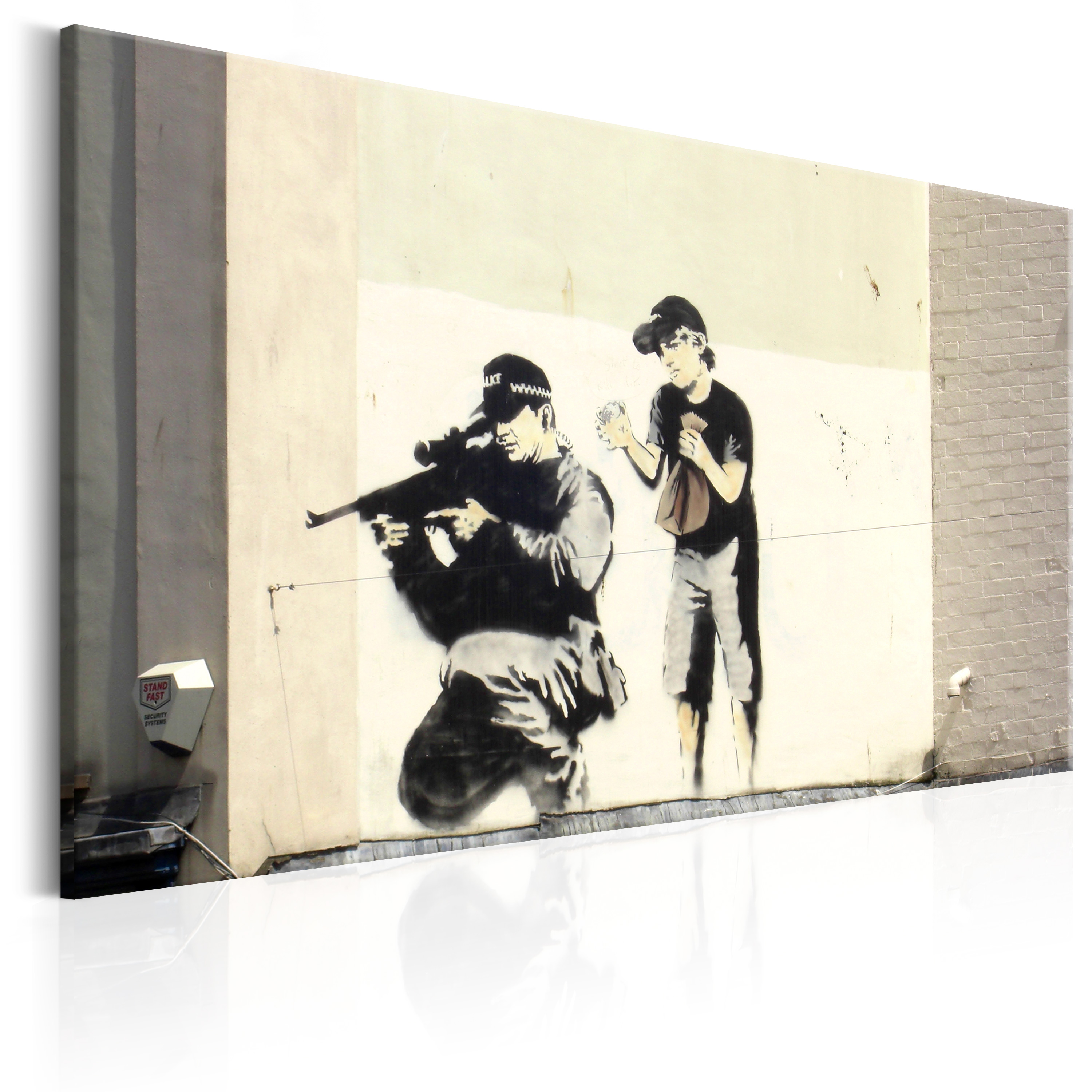 Obraz - Sniper and Child by Banksy 90x60 cm - zdjęcie 1