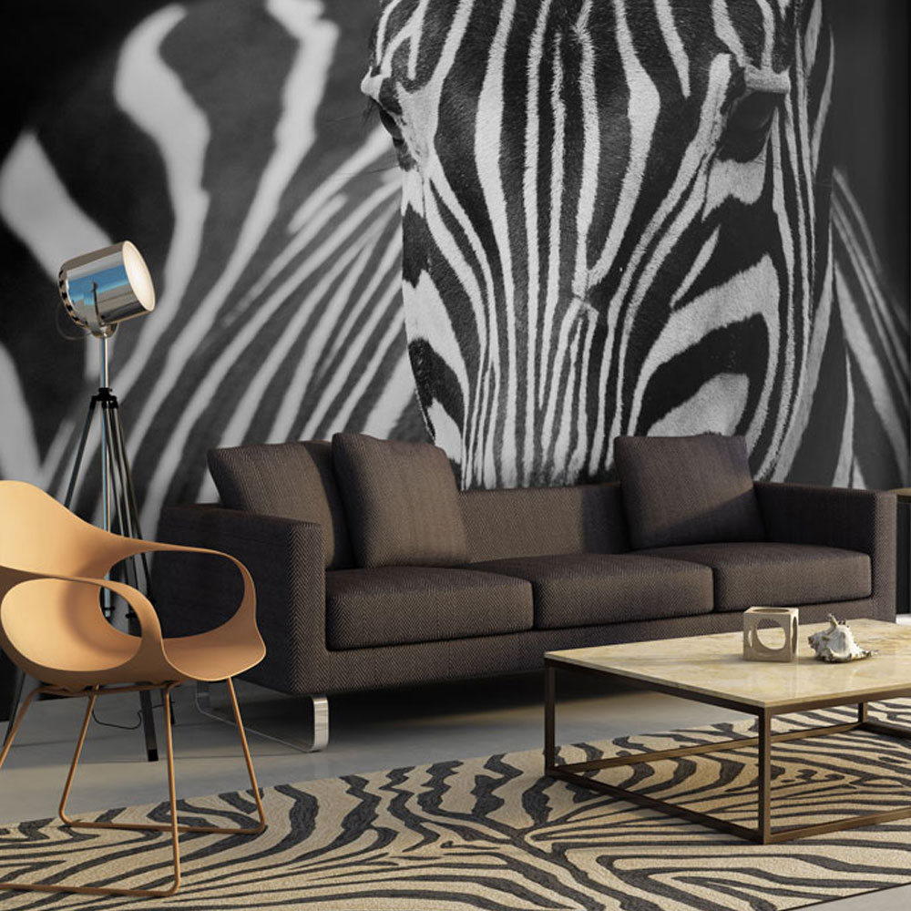 Fototapeta Biała w czarne paski - zdjęcie 1