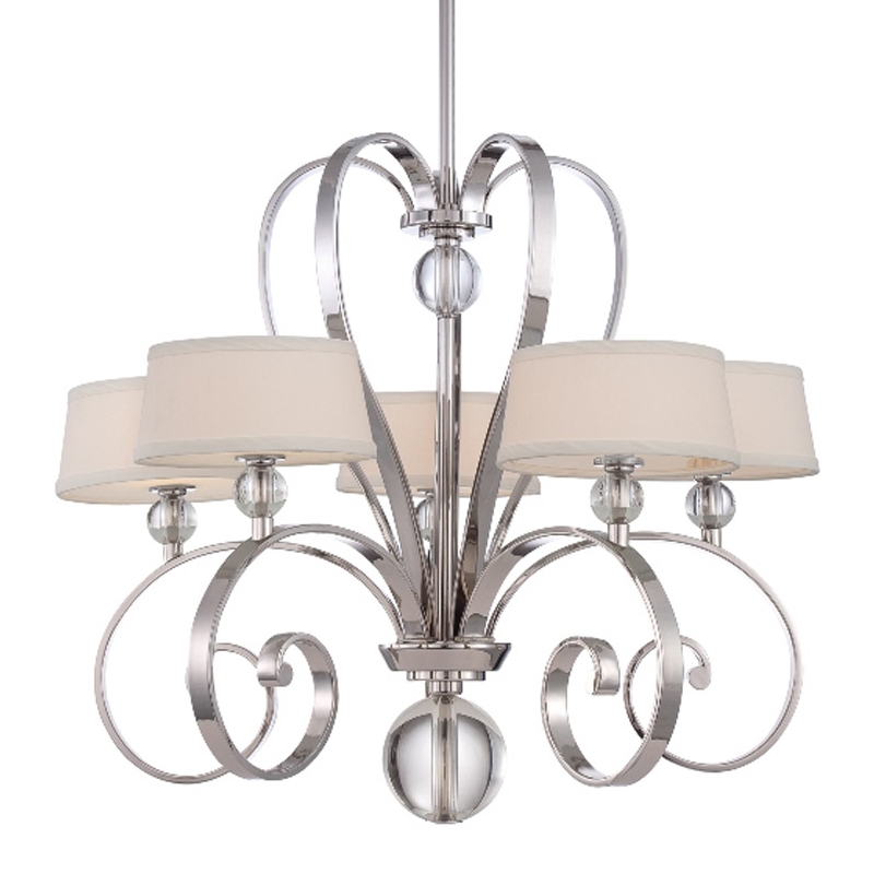 Żyrandol Helgia srebrny x5 - zdjęcie 1