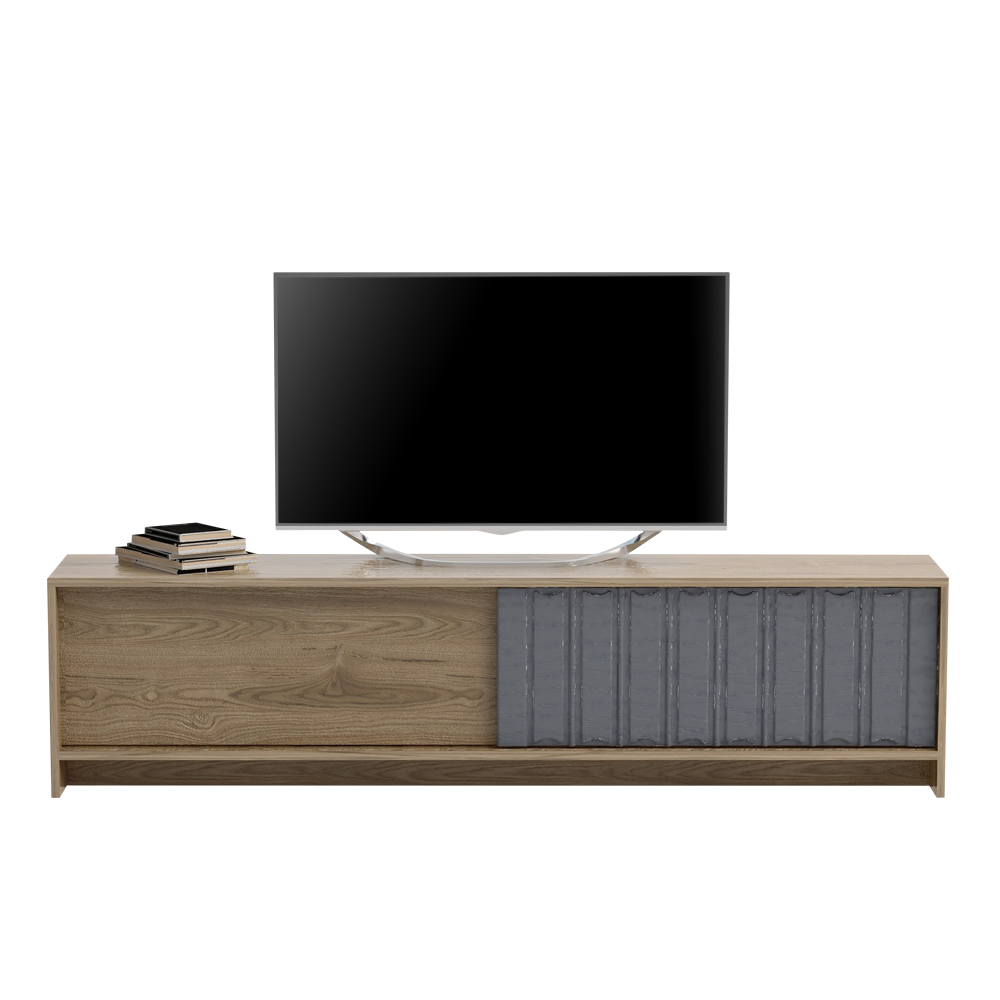 Szafka RTV Sotalsi z grafitowym frontem - zdjęcie 1