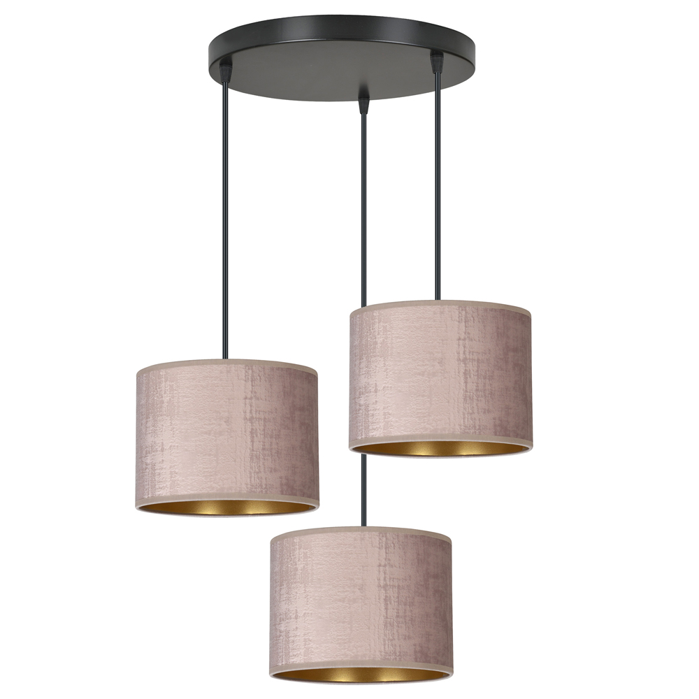 Lampa wisząca Hellid x3 asymetryczna średnica 50 cm różowa - zdjęcie 1